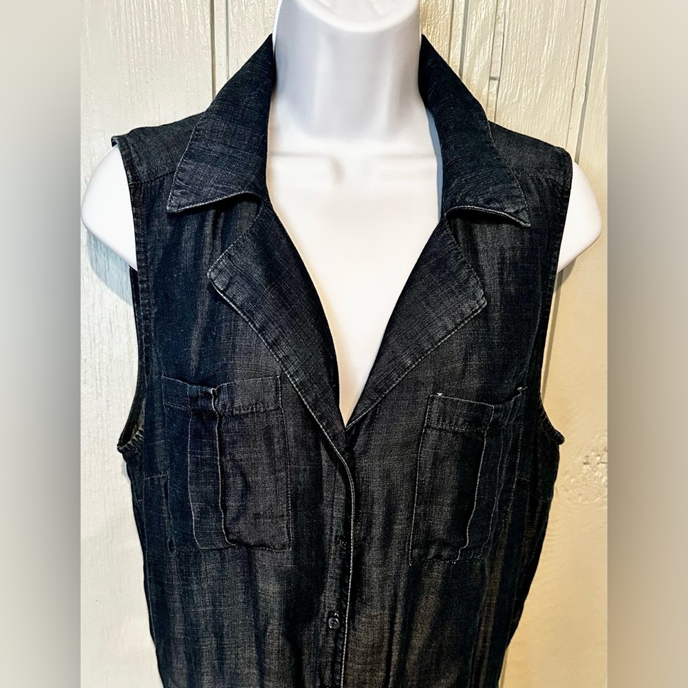 New York & Company Indigo Denim Romper - Picture 5 of 7